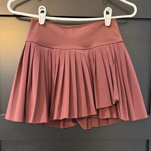 Offline Chocolate Brown Wrap Skater Skirt with Built-in Briefs